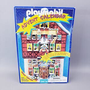 Playmobil 3974 Christmas Advent Calendar Santa Elf Workshop Vintage 1997